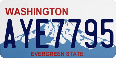 WA license plate AYE7795