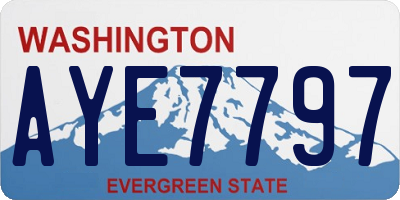 WA license plate AYE7797