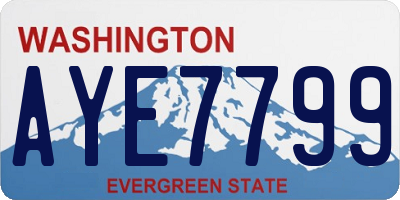 WA license plate AYE7799