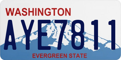 WA license plate AYE7811