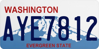WA license plate AYE7812