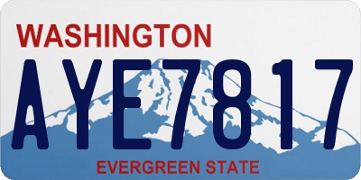 WA license plate AYE7817