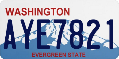 WA license plate AYE7821