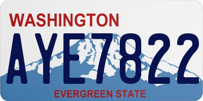 WA license plate AYE7822