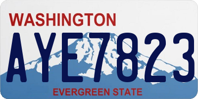 WA license plate AYE7823