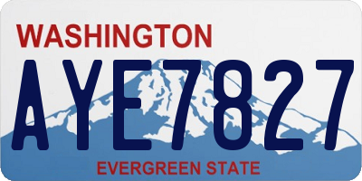WA license plate AYE7827