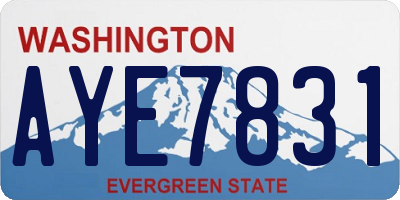 WA license plate AYE7831