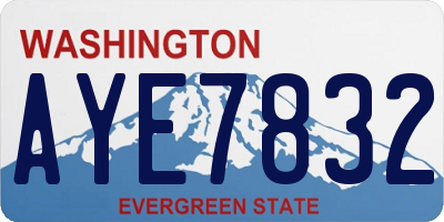 WA license plate AYE7832