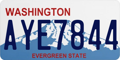 WA license plate AYE7844