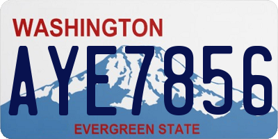 WA license plate AYE7856