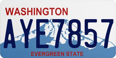 WA license plate AYE7857