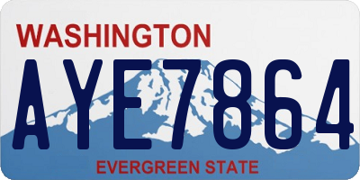 WA license plate AYE7864