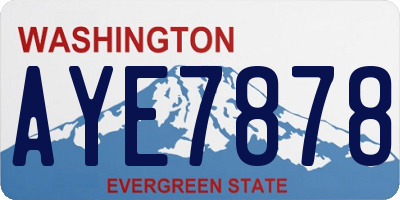 WA license plate AYE7878