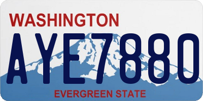 WA license plate AYE7880