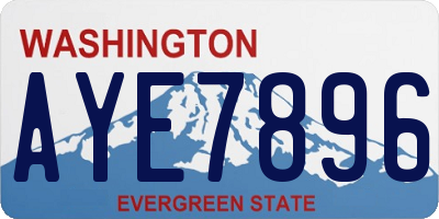WA license plate AYE7896