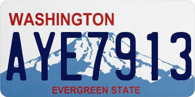 WA license plate AYE7913