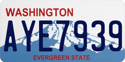 WA license plate AYE7939