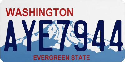 WA license plate AYE7944