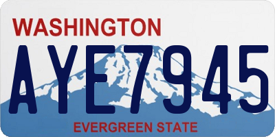 WA license plate AYE7945