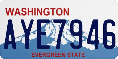 WA license plate AYE7946