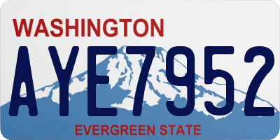 WA license plate AYE7952