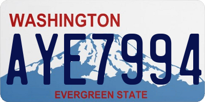 WA license plate AYE7994