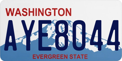 WA license plate AYE8044