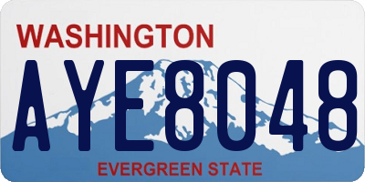 WA license plate AYE8048