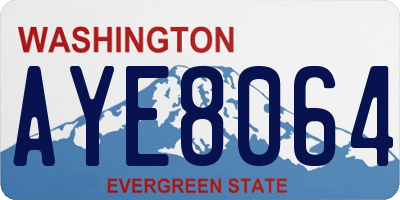 WA license plate AYE8064