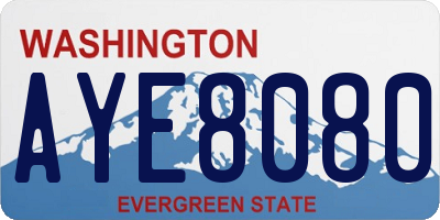WA license plate AYE8080