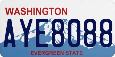 WA license plate AYE8088
