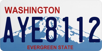 WA license plate AYE8112