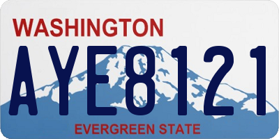 WA license plate AYE8121