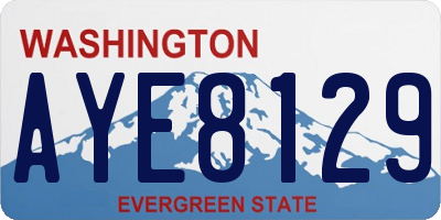WA license plate AYE8129