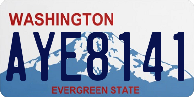 WA license plate AYE8141