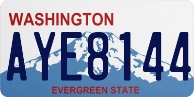WA license plate AYE8144