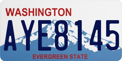 WA license plate AYE8145