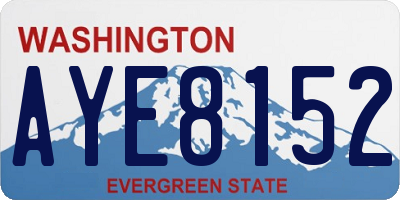 WA license plate AYE8152