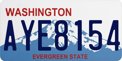 WA license plate AYE8154