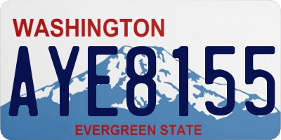 WA license plate AYE8155