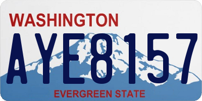 WA license plate AYE8157