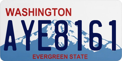WA license plate AYE8161