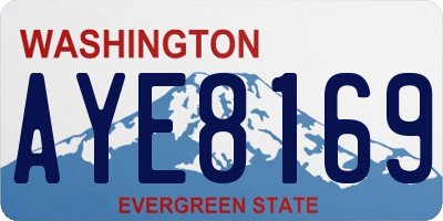 WA license plate AYE8169