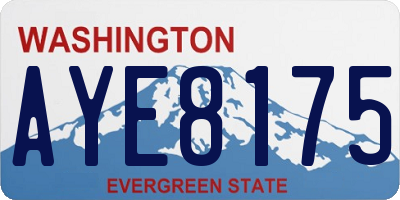 WA license plate AYE8175