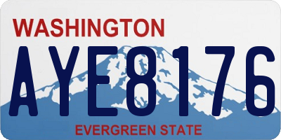 WA license plate AYE8176