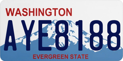 WA license plate AYE8188