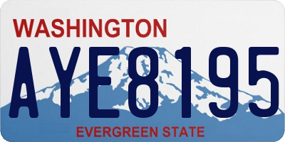 WA license plate AYE8195