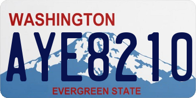 WA license plate AYE8210