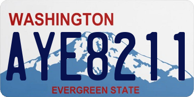 WA license plate AYE8211