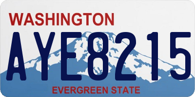 WA license plate AYE8215